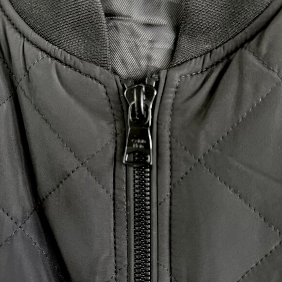 NWOT CALVIN KLEIN Quilted Bomber Jacket Black Mens S Zip Streetwear, Military - Picture 7 of 13